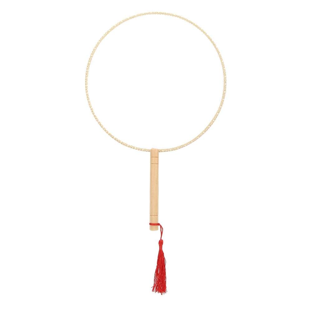 Chinese Ancient Hand Fan, White Silk Hand Fan, with Red Tassel, Wooden Handle Round Hand Fan, Summer, Elegant, DIY Vintage Blank Fan, Royal Palace Court Fan for Wedding, DIY Craft, Gift.