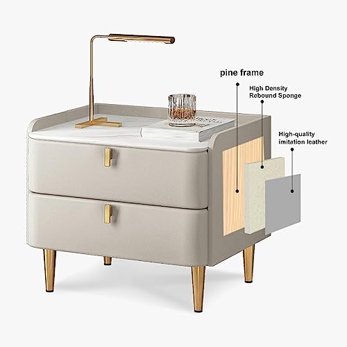Table d'appoint de chevet de rangement bois massif 2 tiroirs - 7