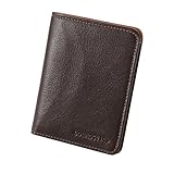 Carteira Masculina de Couro Bovino Proteção Antifurto RFID Couro50 Luz/SP - RESERVA ESPECIAL (Café/Caramelo)