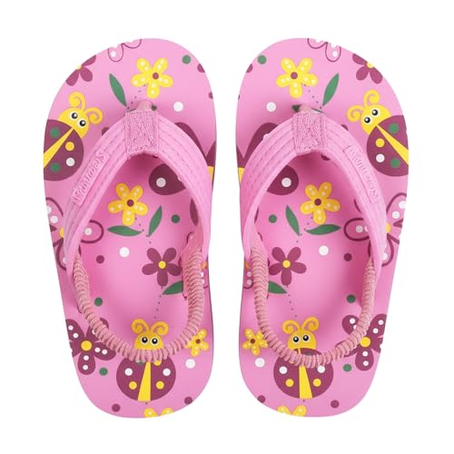 Image of Boys Girls Strap Flip Flops Sandals Cute Cartoon Unicorn Shark Toddler Flip Flop Kids Pool Beach Flat Slide Summer Water Shoes