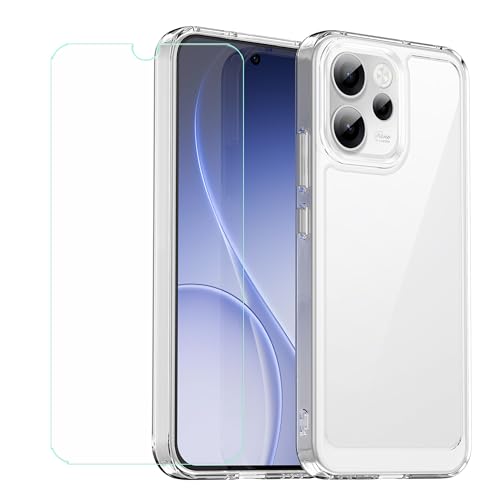 LCEHTOGYE �K�p OPPO Reno14FS �p�J�o�[+ 2 HD�����K���X�A�V�F��TPU�o���p�[�ی�o�b�N�P�[�X�p�X�N���b�`�h�~�X�N���[���v���e�N�^�[-(6,57")-MFXC-�����ʂ���