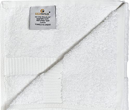Gold Textiles Premium Bath Towel Set (Pack Of 12,27 X 54) 100% Ring-Spun Cotton Towels For Hotel, Spa, Soft And Absorbent (27 X 54, White - 12 Pcs) #TOP7