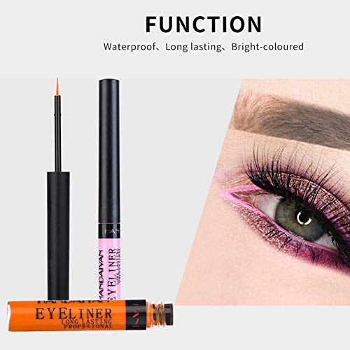 Lucoss 12 Colors Colored Eyeliners Waterproof Liquid Eyeliner Colorful Liquid Eyeliner Set Eyeliner Pencil Neon White Black Red Eye Liners For Women Eye Make-Up #TOP4