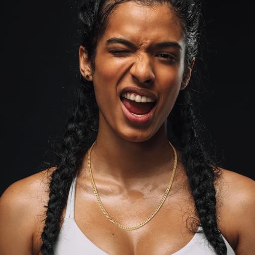 Italian Solid 14k Gold Over 925 Sterling Silver Chain Necklace for Men Women, 3.5mm, 4mm, 5mm Mens Necklace Chain, World's Top Craftsmanship Cuban Link Chain, Mens Chain 16 18 20 22 24 26 Inch4