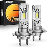 FORENNER H7/H7LL Bulb, ????? ???????? Fanless Fog Bulbs, 6500K White 1:1 Halogen Mini Size No Adapter Required, Plug and Play, CANbus Ready Back Up Light Assemblies, Pack of 2