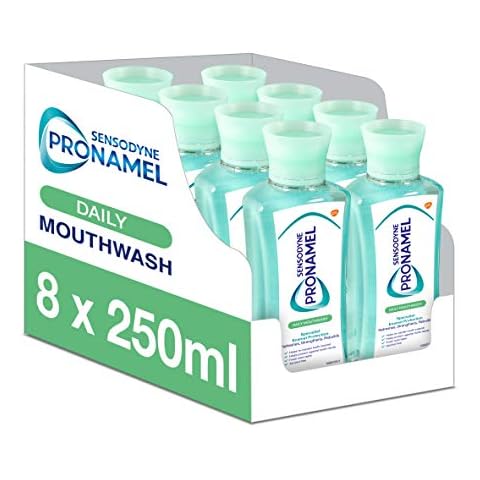 Sensodyne Pronamel Mouthwash Multipack, Daily Enamel Care Alcohol Free Mouthwash For Healthy Gums And Strong Teeth, 250 ml, Pack of 8 Cover