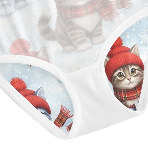 Toddler Panties, Cute Winter Cats Cotton Underwear for Girls, 2–8 Years4