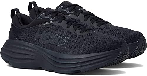 HOKA ONE ONE Tênis de corrida masculino, Preto monocromático, 10.5