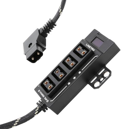 Distribuidor D-Tap OLED con cable de 11.8 pulgadas para baterías de cine 7