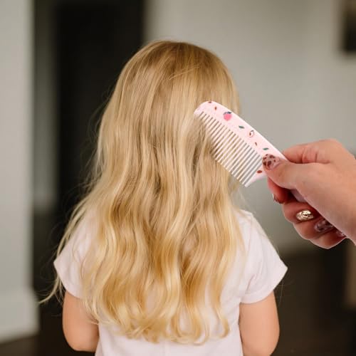 lasuroa 2pcs Cute Hair Combs Set for Girls Pink Peach miniatura 7