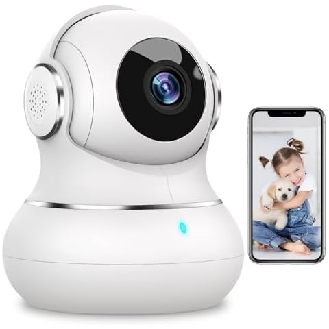litokam Security Camera Indoor 2K, 360 Pan/Tilt Cameras for Home Security with Motion Detection, Baby Monitor Camera for Pet/Dog with Night Vision, WiFi Camera with App & 2-Way Audio (Only 2.4GHz Cover