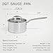 Made In Cookware - 7-Piece Ceramic Non Stick Pot and Pan Set (Stainless Handle) - 5-Ply Stainless Clad - Professional Cookware - Crafted in Italy - Induction Compatible