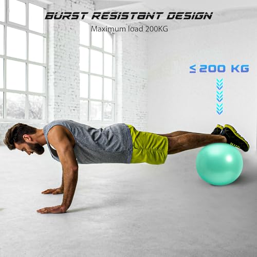 Cikyner Bola de Pilates macia, pequena bola de exercício 23-25 cm mini bola de ginástica com canudo