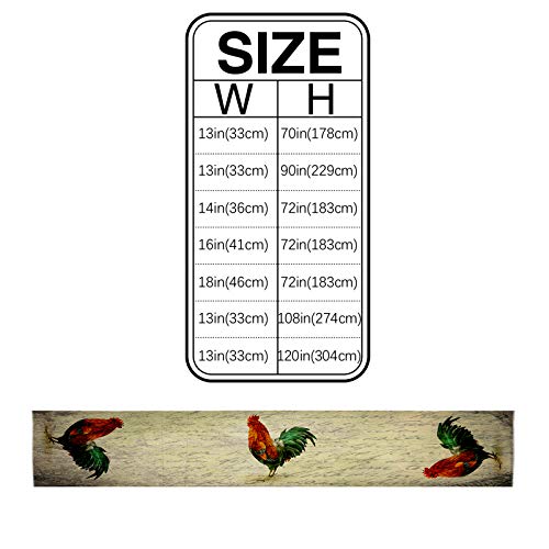 Farmhouse Rooster Table Runner Dresser Scarves,Linen Burlap Table Runners Cloth For Dinner Holiday Party, Kitchen Decor Retro Farm Chicken 13X90Inch #TOP4