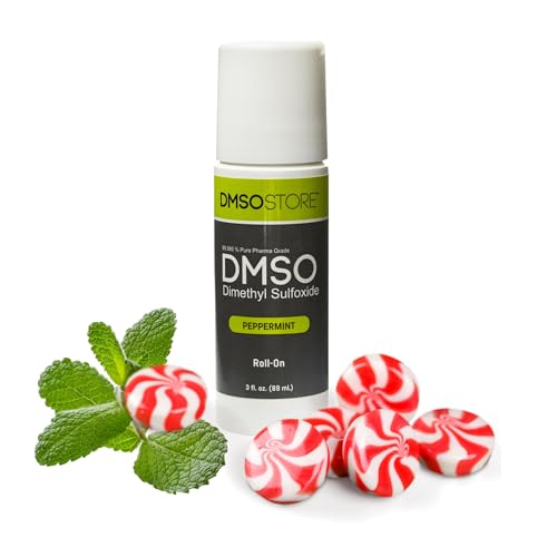 DMSO Roll-On, 3 oz, Peppermint Scent, Pure Dimethyl Sulfoxide