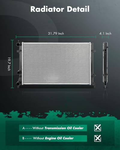 Image of SCITOO 13234 Engine Coolant Radiator Assembly for VW Modle