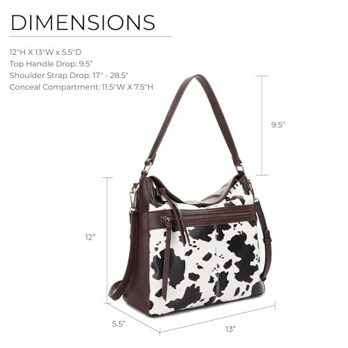 Image of JESSIE & JAMES | Dakota Top Handle Concealed Carry Hobo Purse with Adustable Shoulder Strap