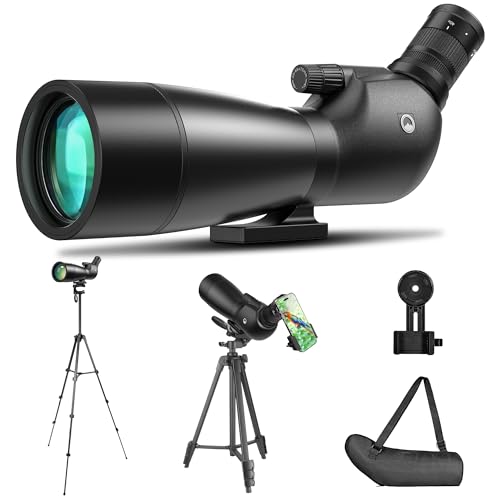 Spotting Scope, URBANCOAST 25-65x75mm Spotting Scopes with Full Size Tripod, Carrying Bag, and Scope Phone Adapter - Ideal for Bird Watching by URBANCOAST - Used condition - US$27.09