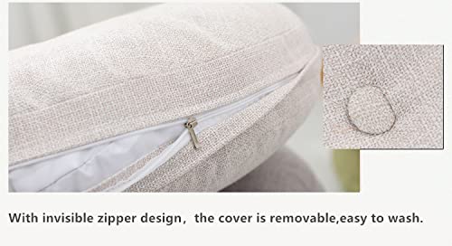 Cheoalfa Round Washable Floor Cushion (With Pillow Insert) Chair Pad Floor Pillow For Tatami Balcony Outdoor Office Chair Pet Bed Reading Area (24Inches, Orange) #TOP4