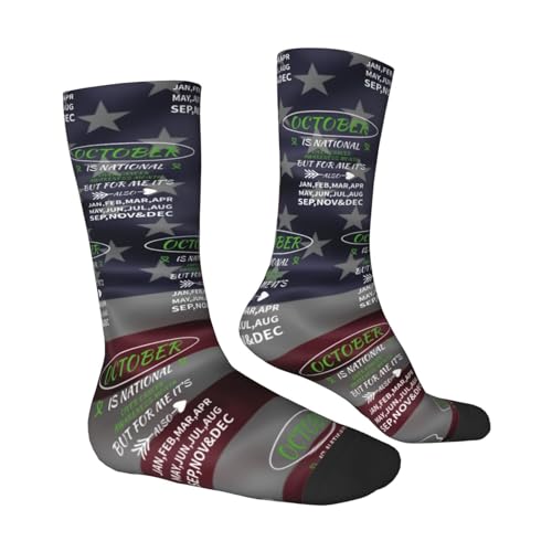 Liver Cancer Awareness Month Green Ribbon Adult Polyester Crew Socks Breathable Moisture-Wicking Athletic Running Gym33