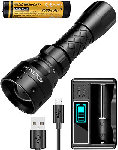 EVOLVA FUTURE TECHNOLOGY T38 IR 38mm Lens Infrared Flashlight Light Night Vision Torch (Torch+Battery+Charger)