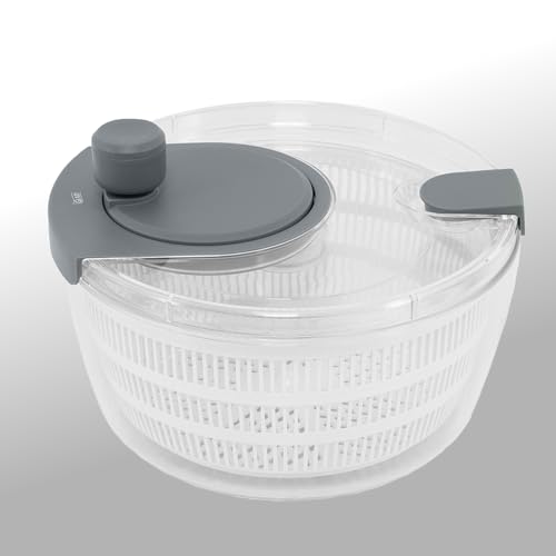 Glad Salad Spinner, 4.2 Quarts - Dishwasher Safe Lettuce Spinner, Fruit Washer, and Vegetable Strainer - Colander, Toss & Serve Bowl, and Locking Lid, Heavy Duty Plastic - image 6