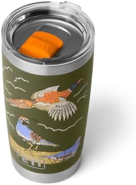 YETI Rambler 20 oz Tumbler, Stainless Steel, Vacuum Insulated with MagSlider Lid, Upland Birdie Olive - 2