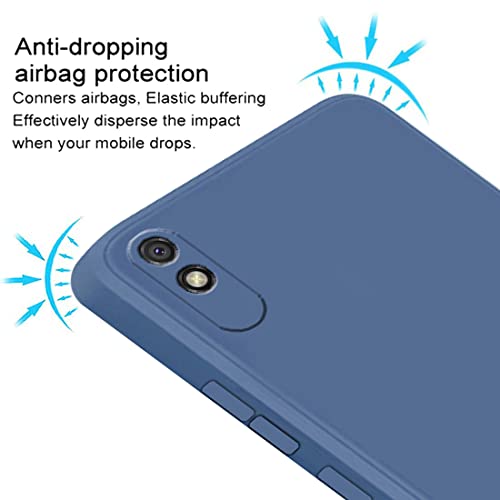 Image of Back Cover for Mi Redmi 9A / Redmi 9i / Redmi 9A Sport | Full Camera Protection | Liquid Silicon Case | Flexible Bumper Case for Mi Redmi 9A / Redmi 9i / Redmi 9A Sport (Blue)