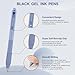 Linbsunne Gel Pens Black Ink Pens for Office 0.5mm Fine Point Pens Smooth Writing Retractable Work Pen (12-count)