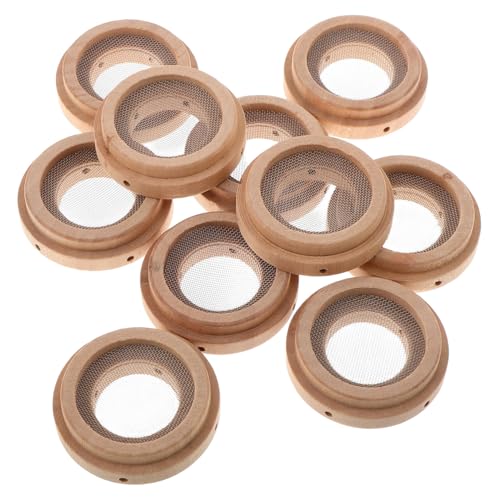 WRITWAA 10 Almohadillas De Jade Para Anillos Almohadillas Cónicas Para Rodillas Kit Para Quemadores Soporte Para Productos De Salud Acero Inoxidable Beige