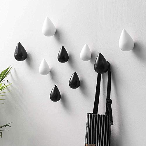 AYGCI 2 Piezas Creativo Gancho de Ropa de Gota de Agua, Impermeable Ganchos de Pared Multifuncionales Ganchos para Toallas Percheros Dormitorio Sala de Estar Pasillo Baño Cocina Decoración