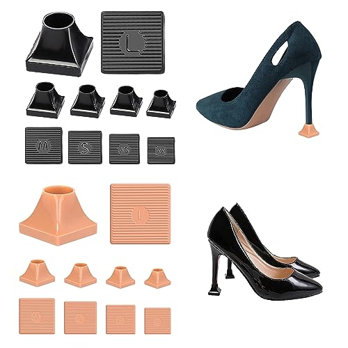 Image of Heel Protectors Heel Caps for High Heels Boot Heel Replacement for Women Walking on Grass Non-Slip Heel Covers