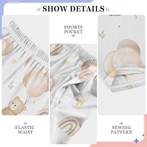 Bear Balloon Rainbow Boys Pants for Kids Jogger Pants with Pockets S-XL4