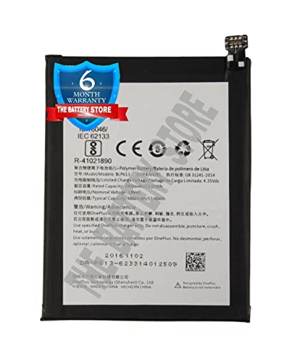 Image of THE BATTERY STORE Original BLP613 Battery for Oppo One Plus 3 One Plus Battery with 6 Month Warranty and High Capacity Battery Backup Battery with 6 month warranty and high capcity Battery Backup Carefully check your phone Model and purchase(FOR BLP-613)