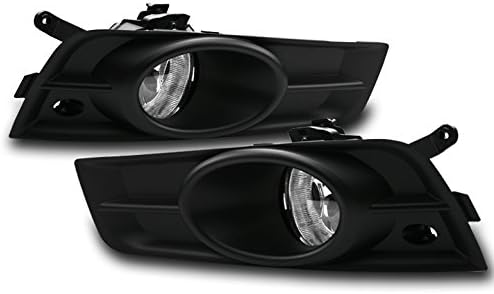 Front Bumper Driving Chrome Fog Lights w/Black Bezels Compatible with 2009-2014 Chevy Cruze