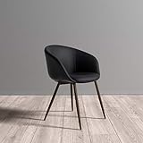 HON Basyx Monroe Upholstered Guest Chair, Black Bonded Leather