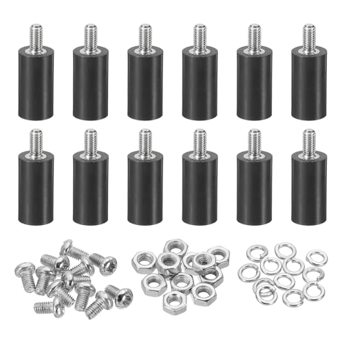 PATIKIL M3x15mm PCB サポートスペーサー 12 セット 15mm/0.59" サポート高 PCB スタンドオフ 絶縁ボード スタンドカラム フラットヘッド プラスチックサポート PCB PC ボード スタイル 2