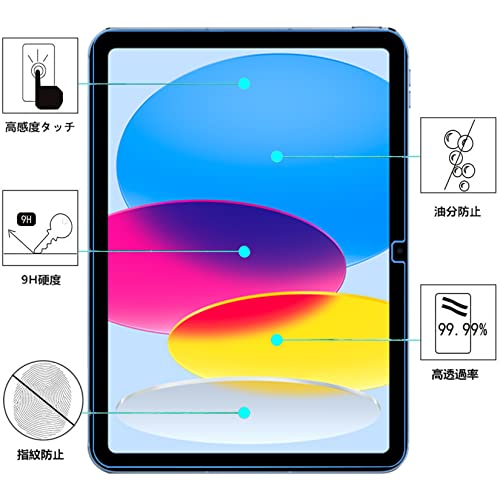 【2枚セット】対応 iPad 11世代 A16 / 10世代 (2025/2022モデル) 強化ガラスフィルム 全面保護 硬度9H 耐衝撃 飛散防止 貼り付け簡単 自動吸着 気泡ゼロ 指紋防止 超高質感 あいぱっど 11世代/10世代 対応
