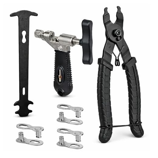 Bike Chain Tool, Bicycle Chain Tool with Master Link Plier Chain Breaker and Chain Wear Checker for Bike Chain link Removal Repair