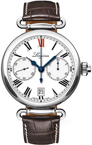 Longines Heritage White Dial Brown Leather Mens Watch L27764213