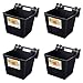 Little Giant HF15BLACK Heavy Duty 15 Quart Mountable Plastic Hook Feeder, Black (4 Pack)