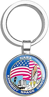 Round KENNEDY SPACE CENTER Logo (nasa seal fl florida) Metal Round Metal Key Chain Keychain Ring
