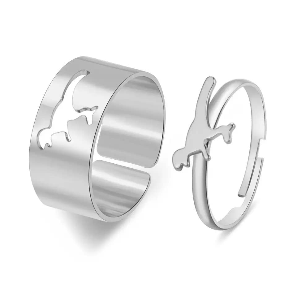 Ancient Dinosaur Style Ring in Couple Design Rings-picture-45