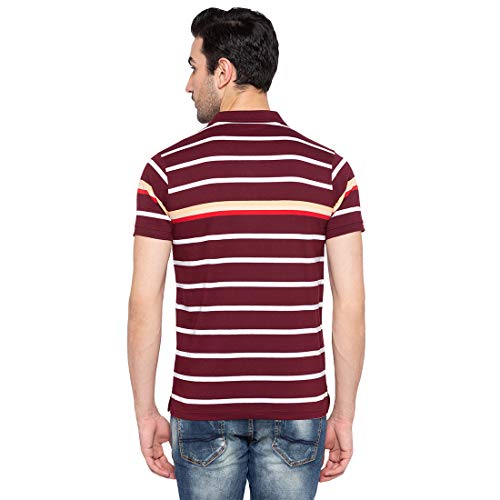 Image of Status Quo Men's Striped Regular Fit T-Shirt