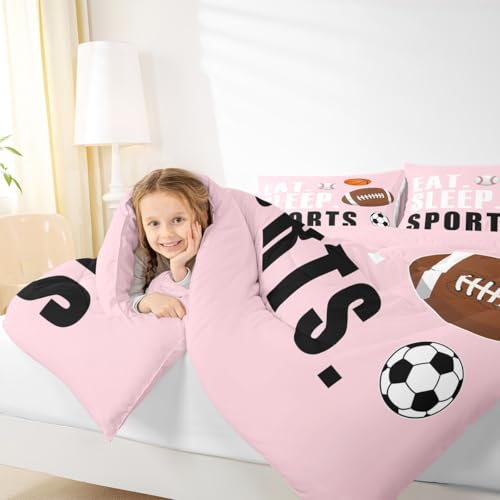 Image of Feelyou Football Comforter Set King Size for Kids Boys Girls
