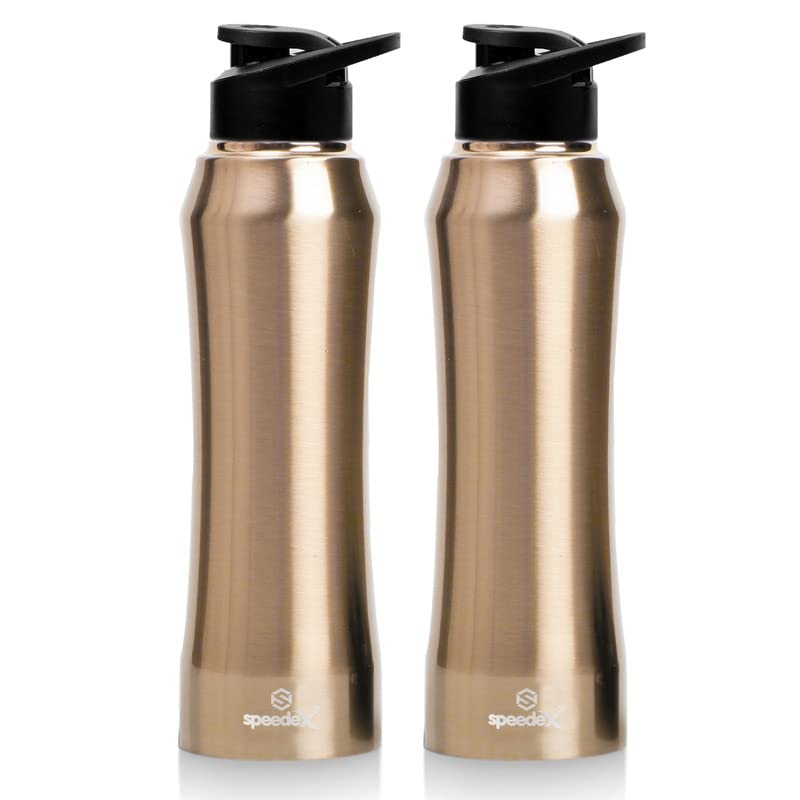 Speedex Stainless Steel Water Bottle 1 Litre, Leakproof Sipper Cap 1 Ltr, Copper Gold, Bottles 1+ Litre for School, Gym, Office, Boys, Girls, Men, Women, Kids, Fridge 1Ltr - 1000 ml - Set of 2 (B0BKH6ZW2J) Amazon Price History, Amazon Price Tracker