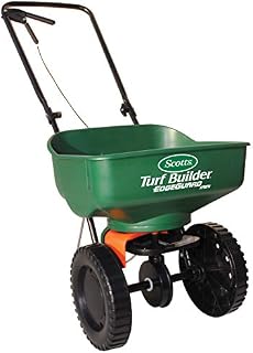 Scotts Turf Builder EdgeGuard Mini Broadcast Spreader - Spreads Grass Seed, Fertilizer