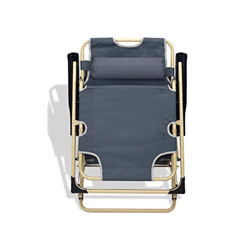 Dual-Use Zero Gravity Reclining Chair,Foldable Office Garden Reclining Lounge,Breathable Sunbath Beach Chaise,Lawn Patio Lounge Chair Grey Thickened Fabric #TOP3