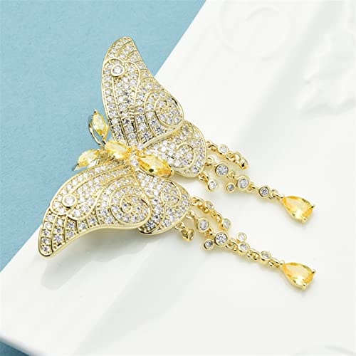 Broche papillon à franges élégante pour robe de soirée de mariage