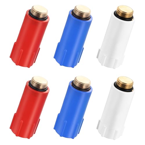 6 Stück Baustopfen 1/2 Zoll Messing, Blindstopfen 1/2 Zoll Abdrückstopfen, Baustopfen Wasserleitung zum Absperren von Wasserleitungen für Renovierungen